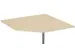 angle de liaison,90 °,lxP 1225x1225mm,p. 4 pieds,finition érable