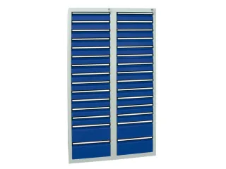 ladekast HxBxD 1800x1000x500mm 30laden vergrendeling RAL7035 RAL5010 - 1
