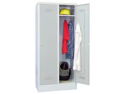 locker,RAL 7035,HxBxD 1850x800x500mm,2vak,vak B 400mm,draaigrendel