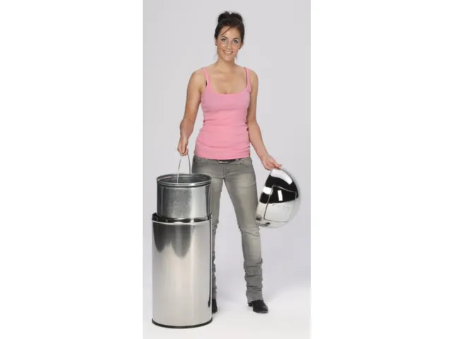 Afvalbak 50 liter hxØ 740x350mm RVS gepolijst