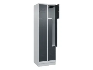 Z-garderobekast,HxBxD 1950x600x500mm,vak B 150/300mm,cil.-slot,sokkel - 2