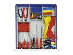 lade-indelingsset,9vakken,v. front H 100mm,staal verzinkt