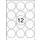 Etiket Rillstab Rond Ø63.5mm Wit