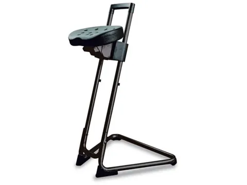 Esd Stahulp 600-850mm Glijders Zwart PU Staal