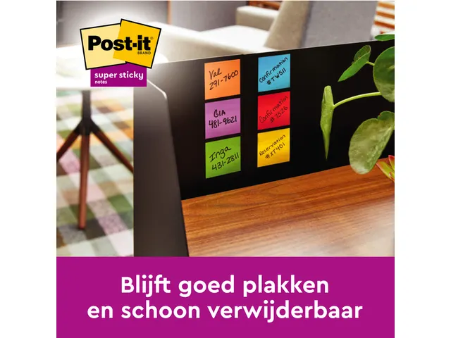 Memoblok 3M Post-it 654 Super Sticky 76X76mm SOUL