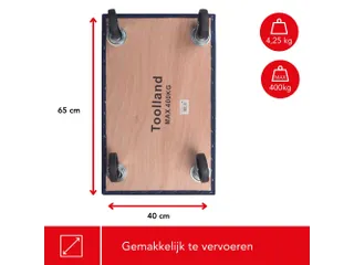 Meubelroller Rechthoekig 650x400mm Maximaal Laadvermogen 400kg - 8