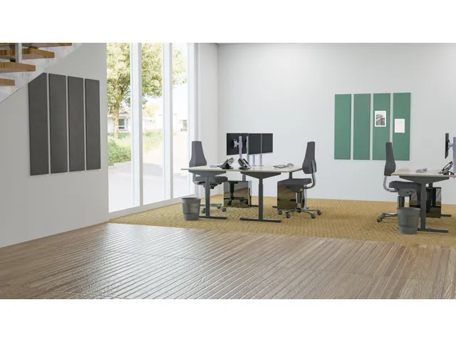 Panneau mural acoustique Feutre PET 30x120cm Vert pétrole 4pcs