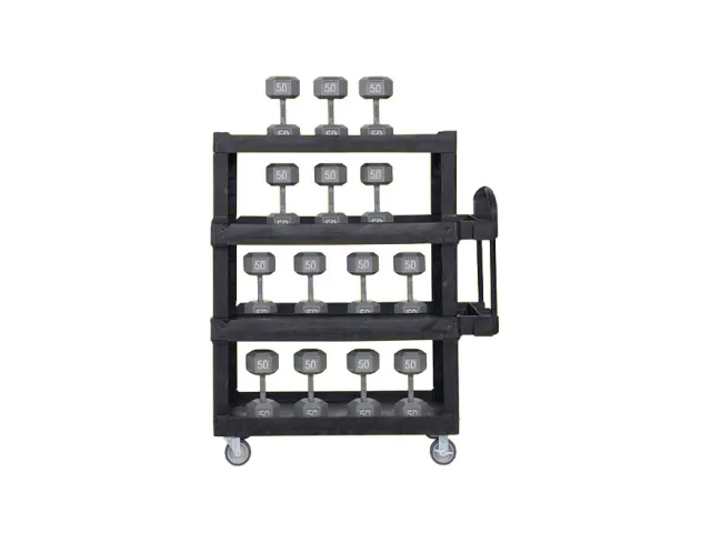 Rubbermaid BRUTE Heavy-Duty Werkwagen Groot 4 Schappen Zwart