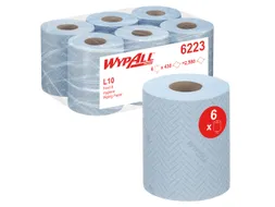 Poetsrol WypAll L10 1-laags 18,3cm163m 430vel blauw 6223
