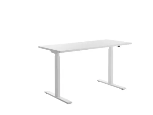 Elektrisch ihv bureau,HxBxD 700-1200x1400x600mm,blad wit,T-voet wit
