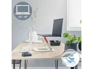 Laptopstandaard Leitz Ergo verstelbare multihoek wit - 5