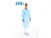 Pp Non Woven Isolatieschort Blauw Latex Vrij Regular Weight 100 Stuks