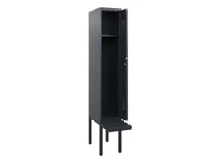 locker met bank,HxBxD 1950x300x815mm,1vak,vak B 300mm,cilinderslot