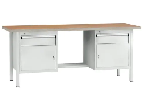 Werkbank Hxbxd 840x2000x700mm 2laden 150mm Ral5010 Front Ral5010