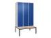 locker voor scheiding van kleding,HxBxD 2120x1200x815mm,3vak