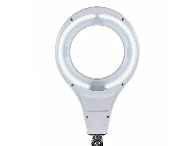 Loeplamp LED MAULmakro Wit met voet