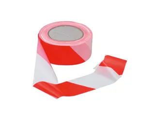 Waarschuwingslint 50mmx100.00m Rood Wit 36 Rol - 2