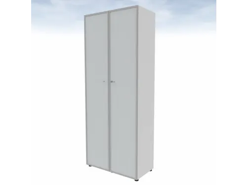 Vitrinekast Hxbxd 2140x860x450mm 5 Oh Wit