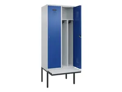 locker met bank,voor scheiding van kleding,HxBxD 2120x800x815mm,2vak