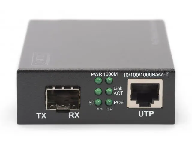 Gigabit PoE Media Converter RJ45/SFP PSE 802.3at 30W tot 80 km
