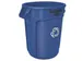 Ronde Brute container 121.1 liter Blauw Rubbermaid