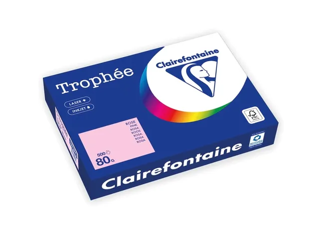 Trophée Pastel gekleurd papier A4 80 gram 500vel Roze