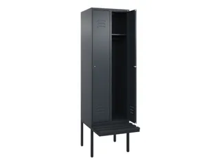 locker met bank,HxBxD 2120x600x815mm,2vak,vak B 300mm,cil.-slot - 2