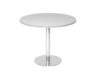 vergadertafel,HxØ 745x1000mm,rond,schotelvoet chroom,ronde buis - 2