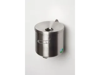 wandasbak,HxØ 100x90mm,romp staal,romp zilverkleurig - 1