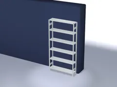 magazijnstelling,grondveld,HxBxD 2500x1360x335mm,vakl. 175kg