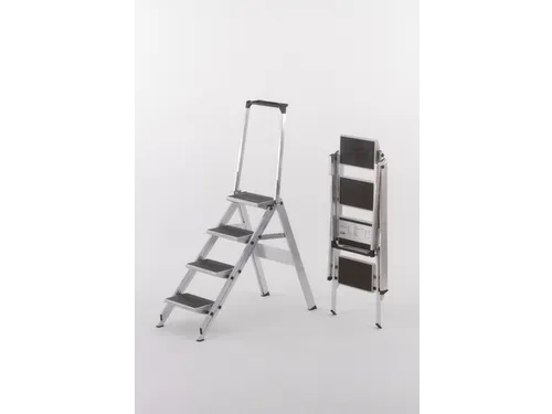 Veiligheids-vouwtrap Aluminium Platform 4treden H 920mm Rubberen Laag