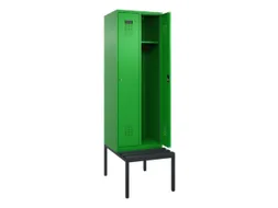 locker met bank,HxBxD 2120x600x815mm,2vak,vak B 300mm,cilinderslot
