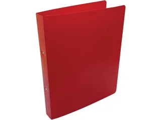 ringmap, voor ft A4, uit PP, 2 ringen van 25mm, rood - 1