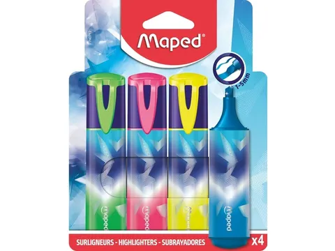 Markeerstift Maped Arctic Vibes set à 4 kleuren