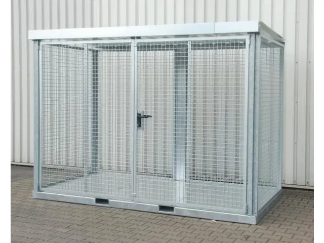 gasflessendepot,v. 78xØ 230mm fles,HxBxD 2260x3135x1570mm,m. deksel