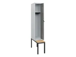 locker met bank,HxBxD 1950x300x815mm,1vak,vak B 300mm,draaigrendel