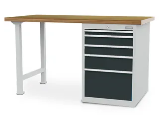 werkbank,HxBxD 859x1500x750mm,multiplexblad,draagverm. 100kg - 1