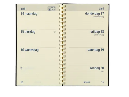 Agendavulling 2027 Brepols Optivision Pocket 7dagen/2pagina's