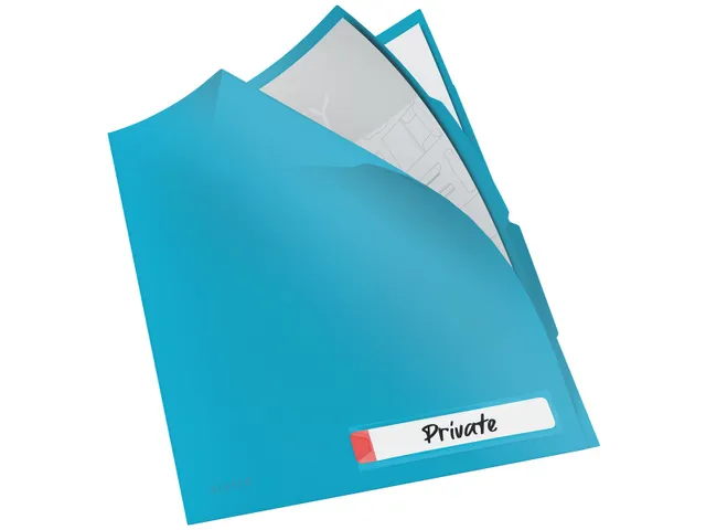 Cosy L-Map A4 3-Tabs Pp 0.20mm A4 Blauw ondoorzichtig