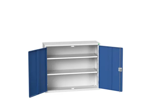 wandkast 900x1050x350mm 2xStalen bodem sokkel Ral 7035 front Ral 5010