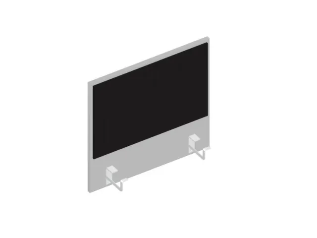 baliepaneel,v. bureau,aanbouw links,B 600mm,MP-lichtgrijs,BN8033-zwart