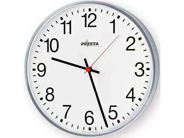 horloge murale,quartz,chiffres arabes,disque gradué blanc,Ø 300mm