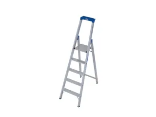 Ladder Aluminium Bordes H 1 25M 5Treden Incl. Bordes - 1