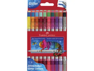 Viltstift Faber-Castell Duo 20 stuks glitter - 1