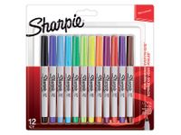 Viltstift Sharpie Ultra fijn 0.5mm Blister à 12 stuks Fun Assorti