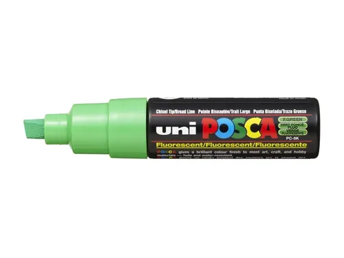 Verfstift Posca PC8K Brede punt 8mm schuin fluor groen