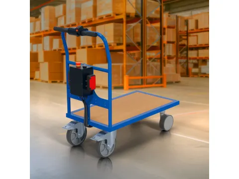 Chariot avec barre de poussée électrique,batterie,force 500kg