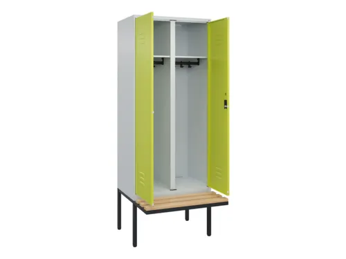 locker voor scheiding van kleding,HxBxD 2120x800x815mm,2vak
