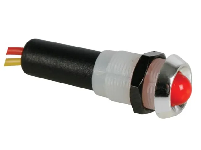 Led Lamp 24V Rood - Chromen Behuizing