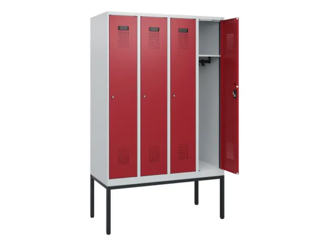 schoollocker,HxBxD 1950x1200x500mm,4vak,vak B 300mm,cil.-slot